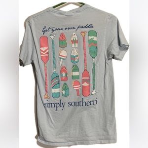 Simply Southern “Get Your Own Paddle” Preppy T-shirt women’s size small